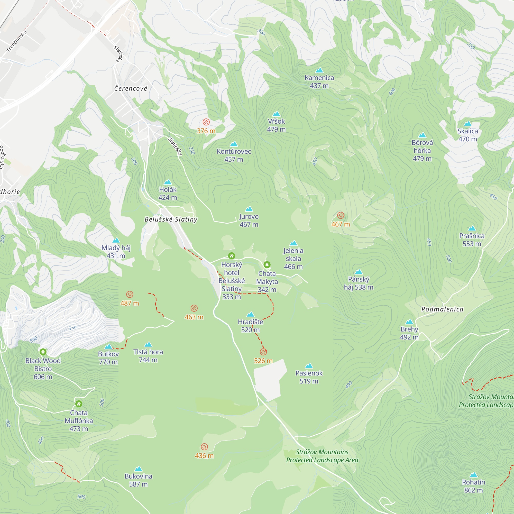 Chata Prior map