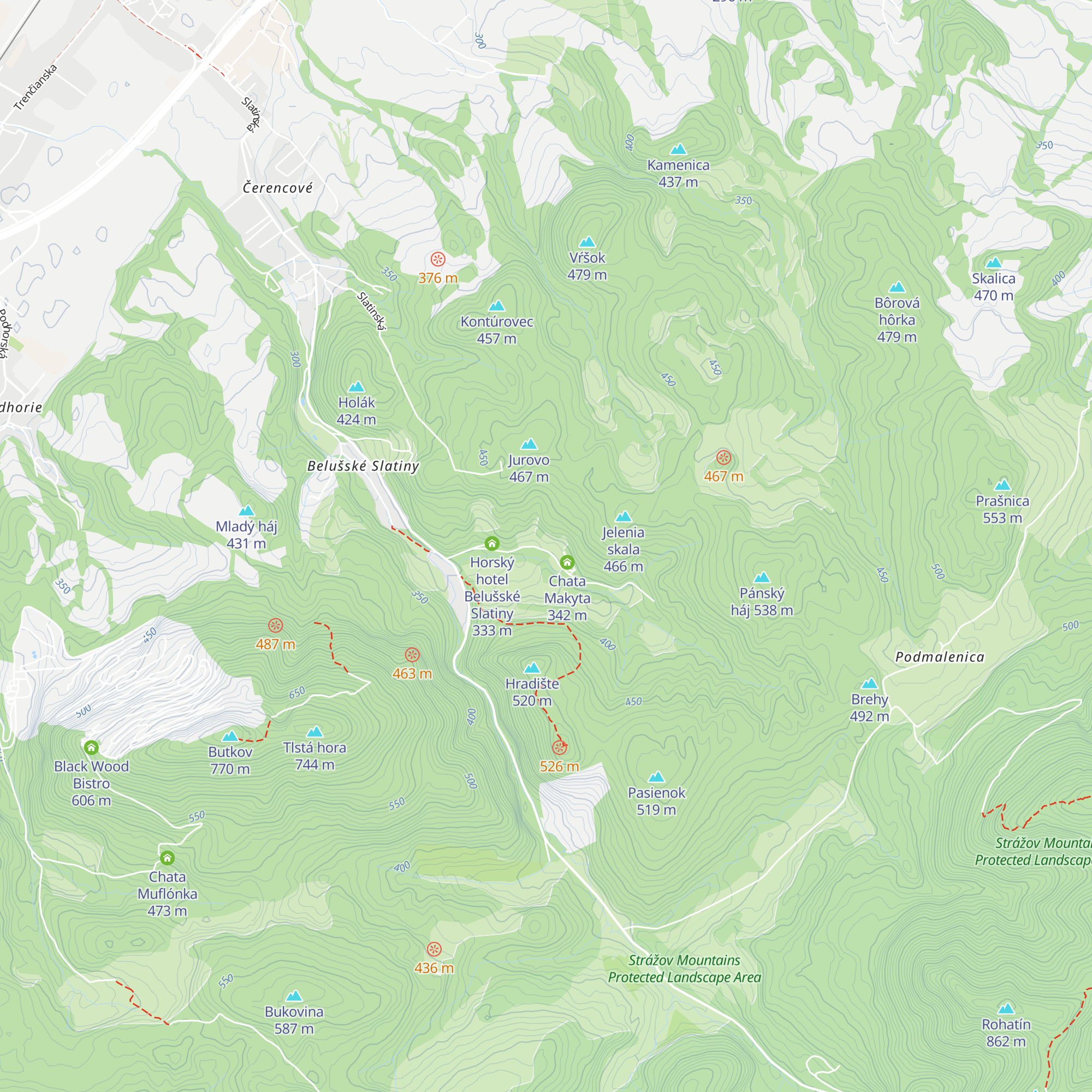 Chata Prior map