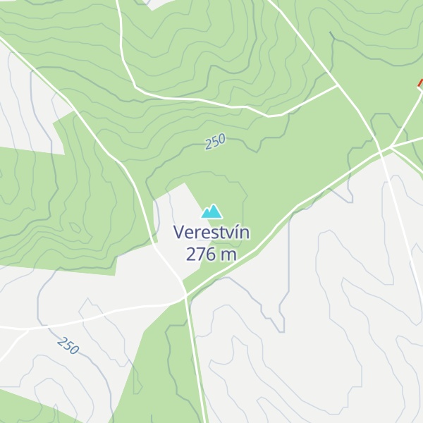 Map of Verestvín