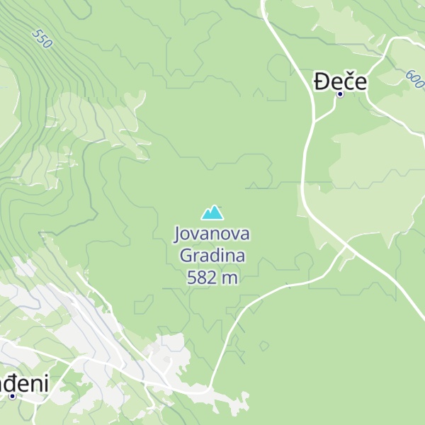Map of Jovanova Gradina