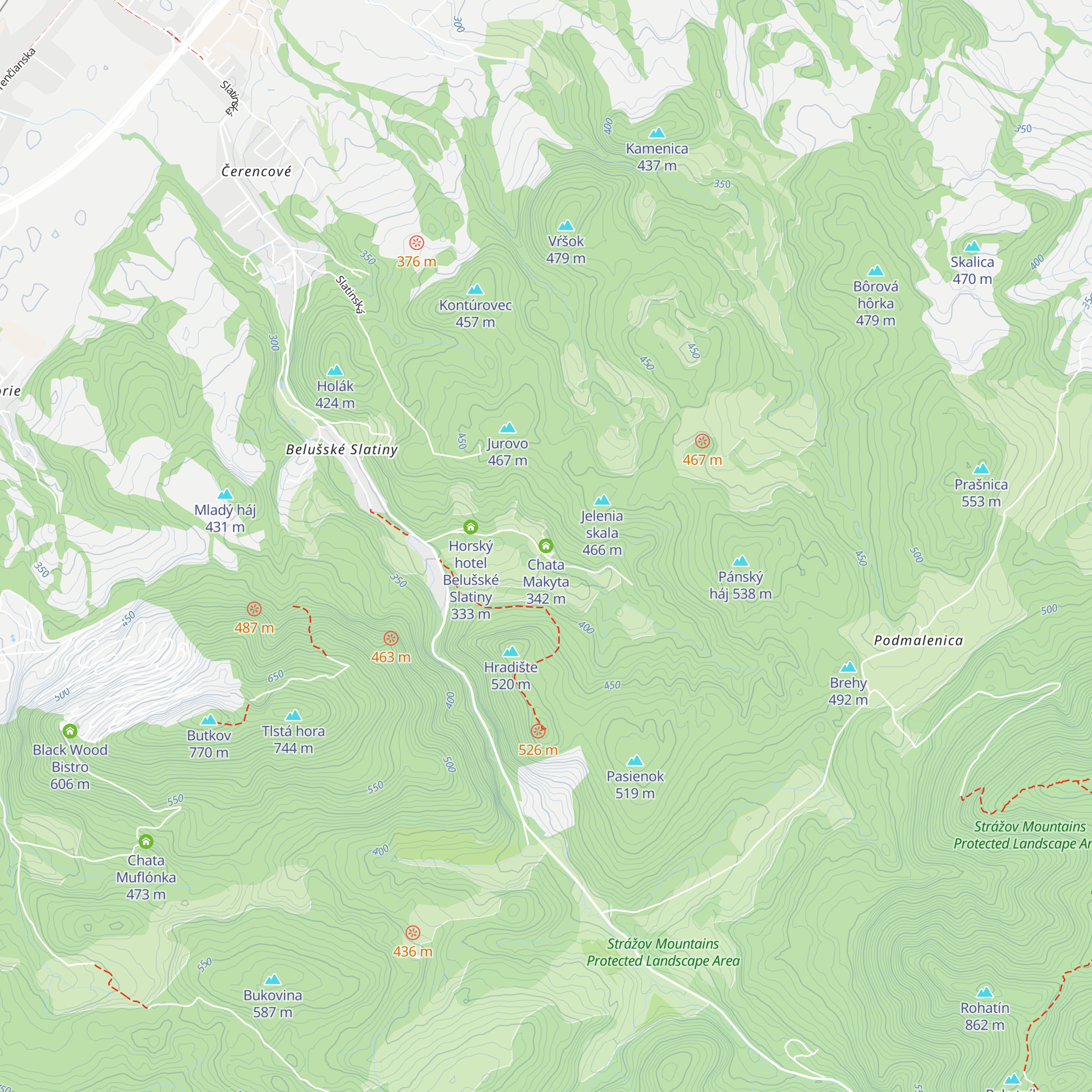 Chata Makyta map