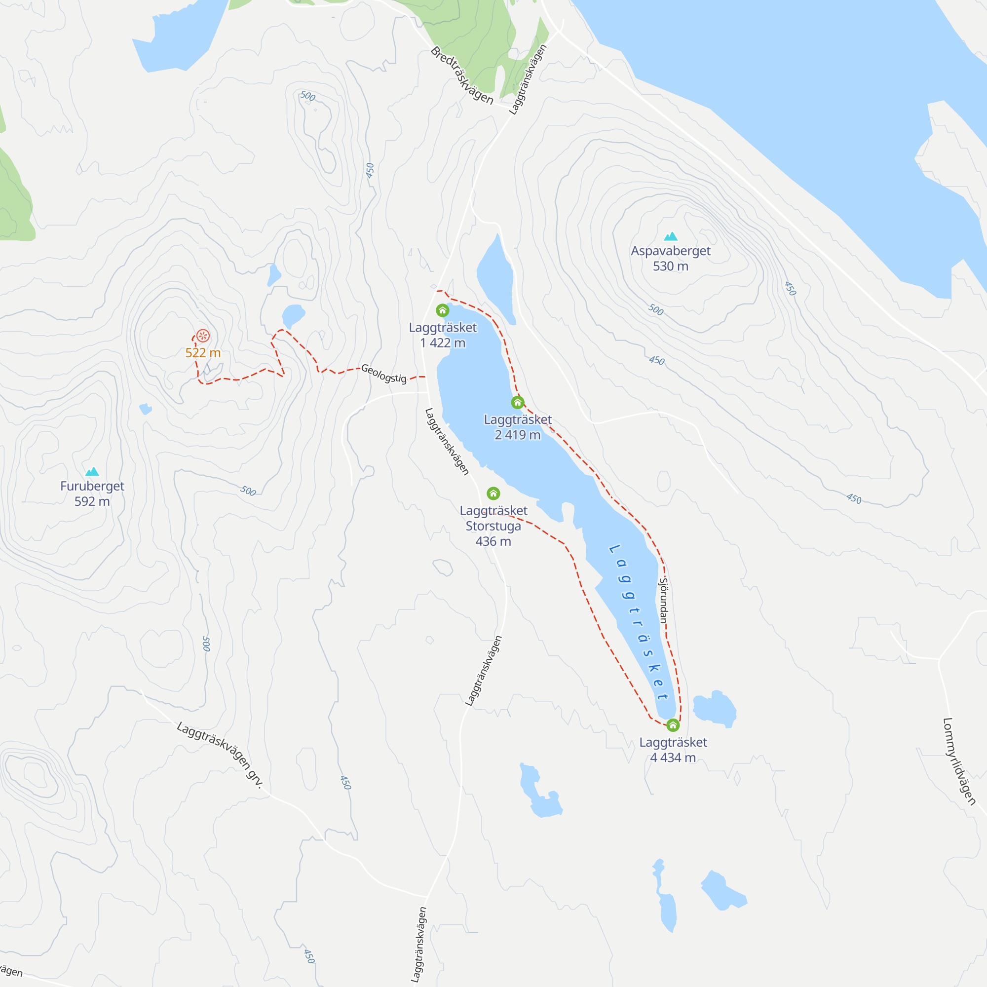 Laggträsket Storstuga map