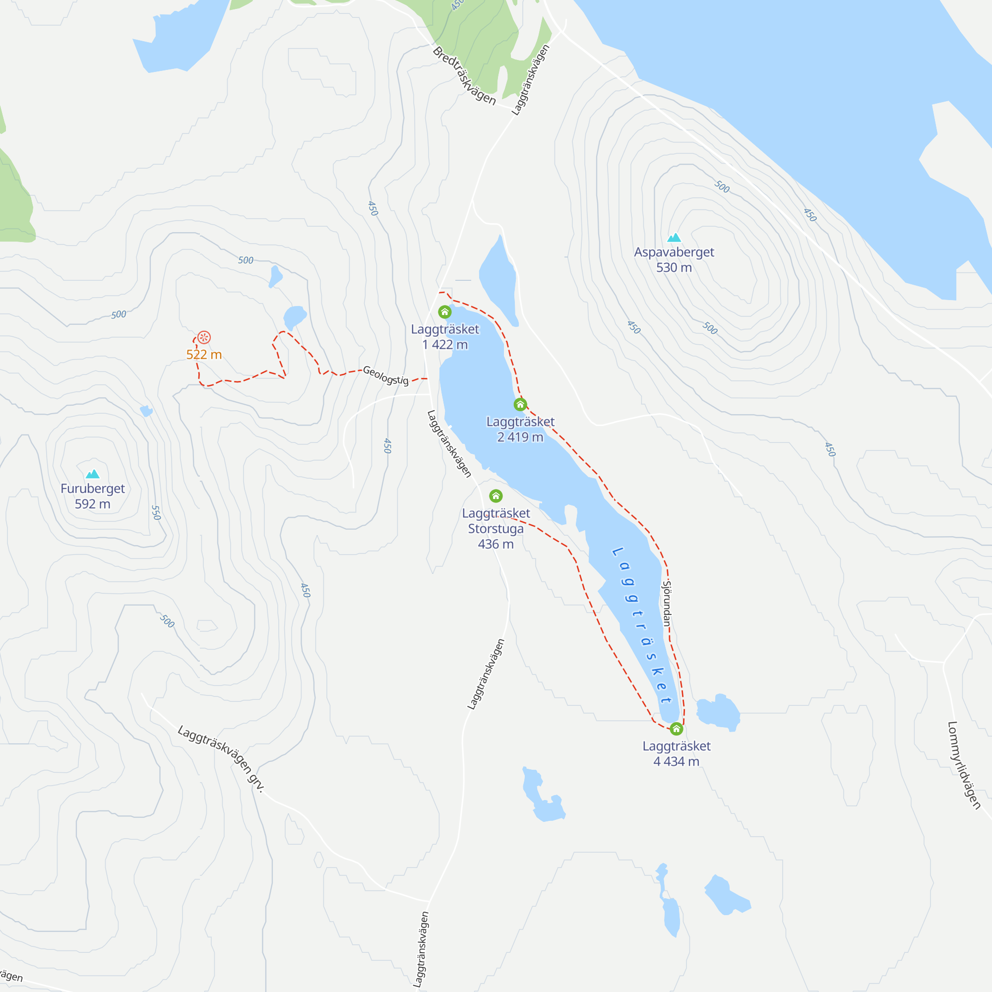 Laggträsket Storstuga map