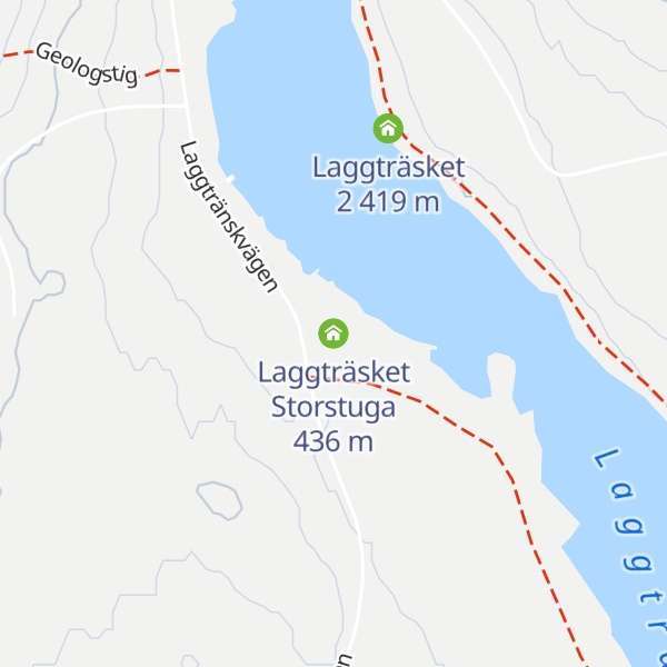 Map of Laggträsket Storstuga