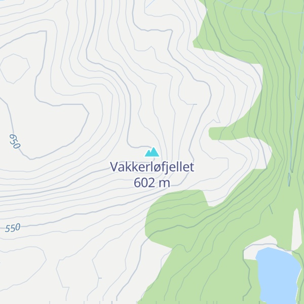 Map of Vakkerløfjellet