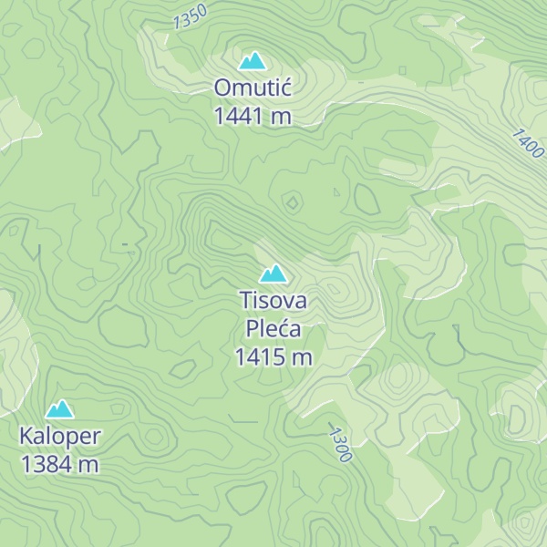 Map of Tisova Pleća