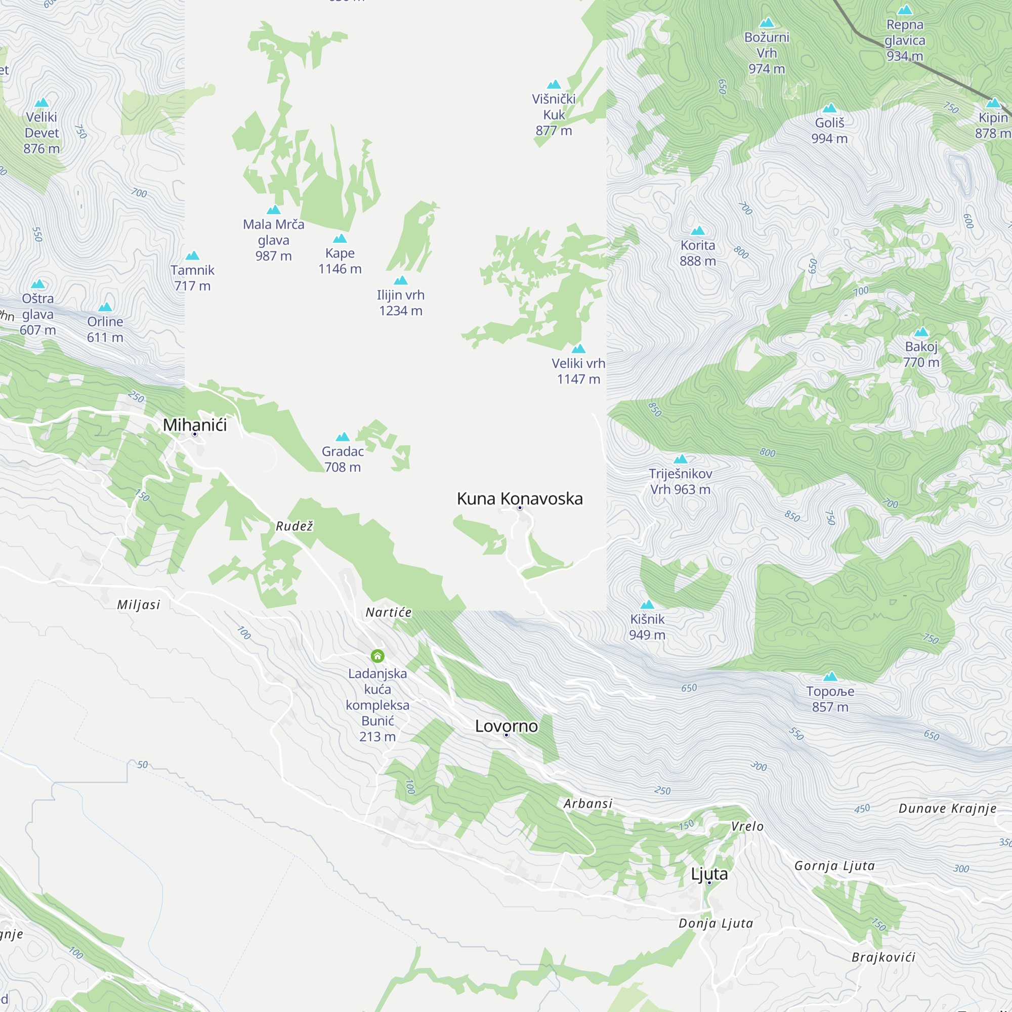 Škola Kuna Konavoska map