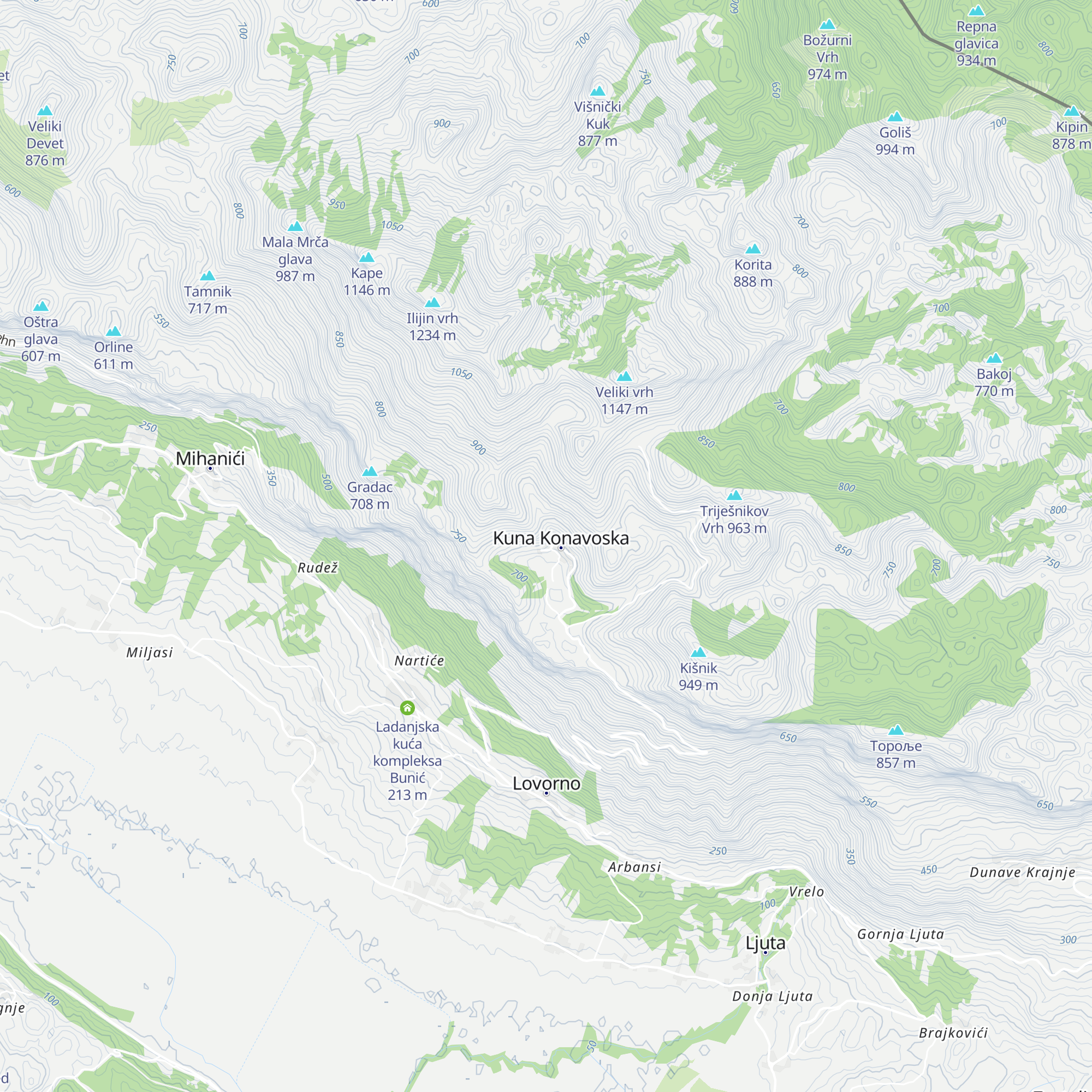 Škola Kuna Konavoska map