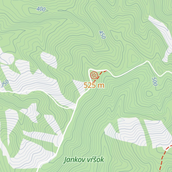 Map of Jankov vŕšok