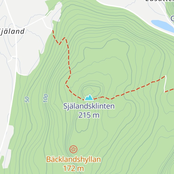 Map of Själandsklintens stuga