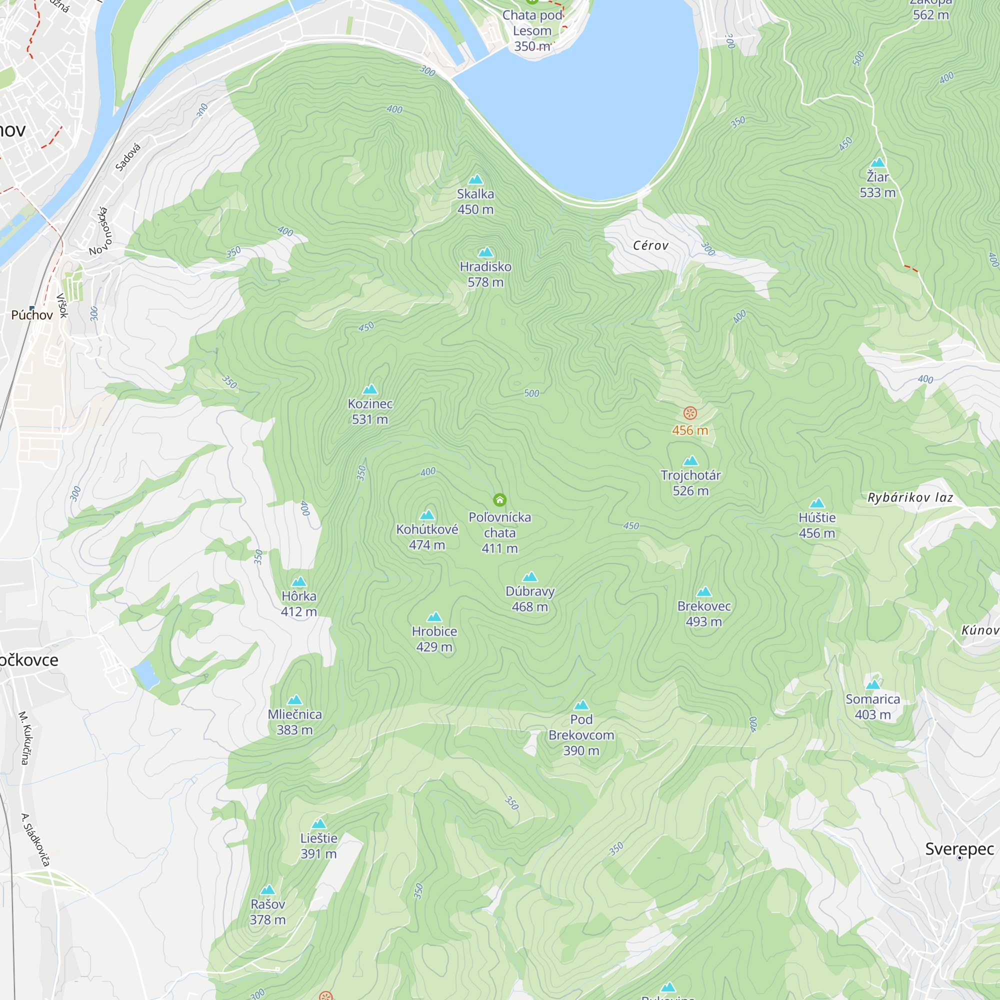 Poľovnícka chata map