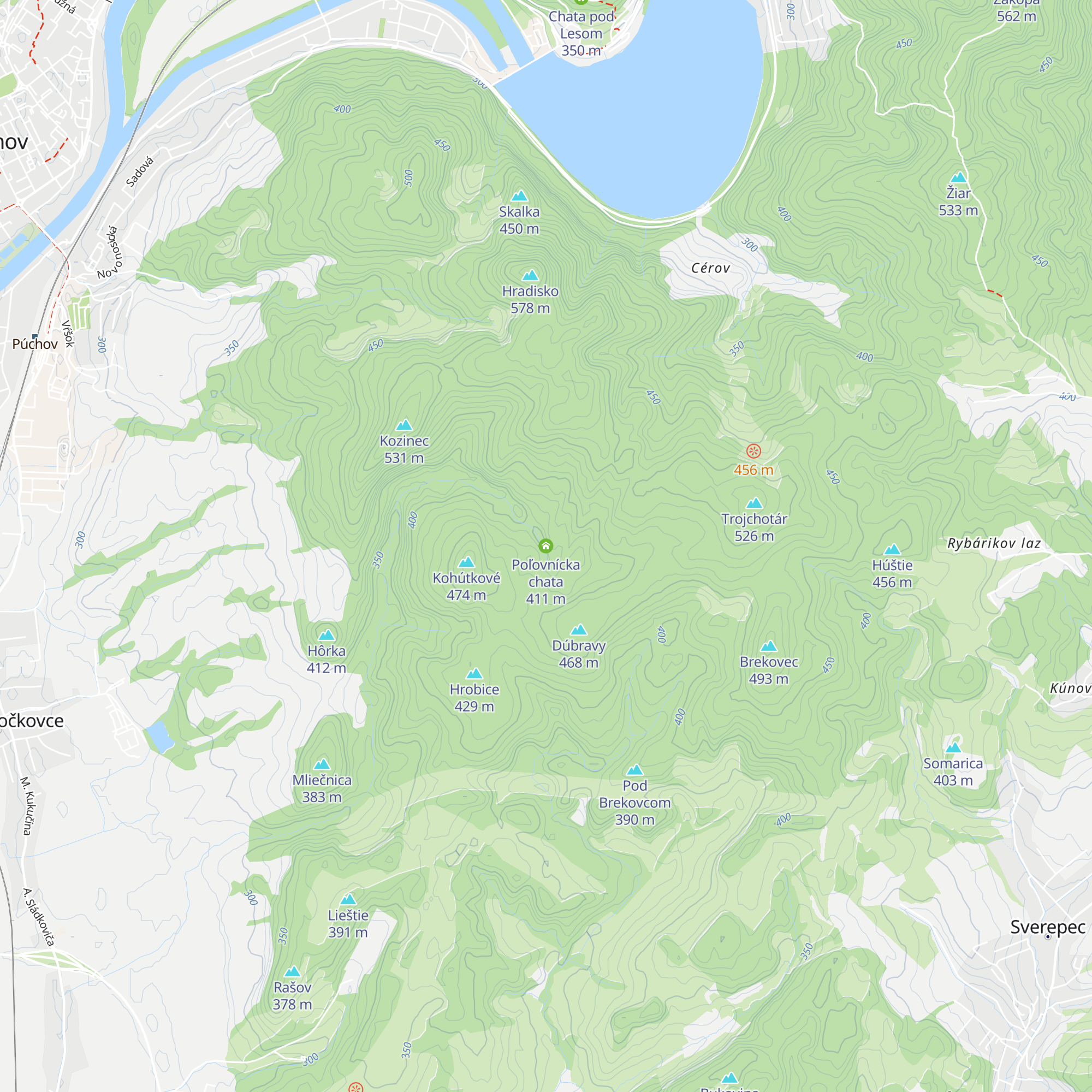 Poľovnícka chata map
