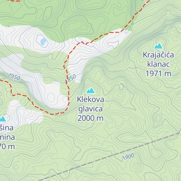Map of Klekova glavica