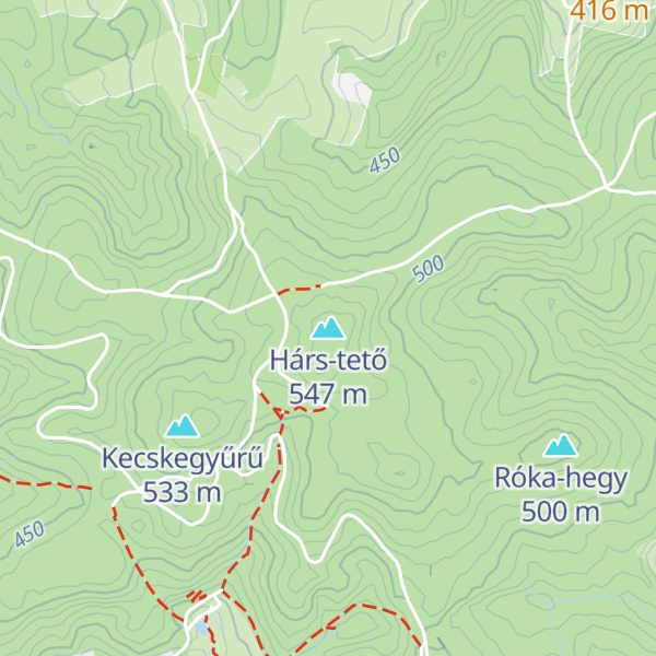 Map of Hárs-tető