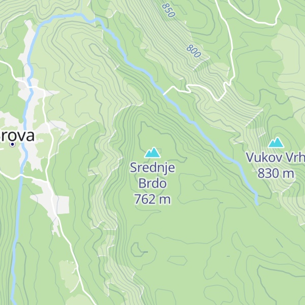Map of Srednje Brdo