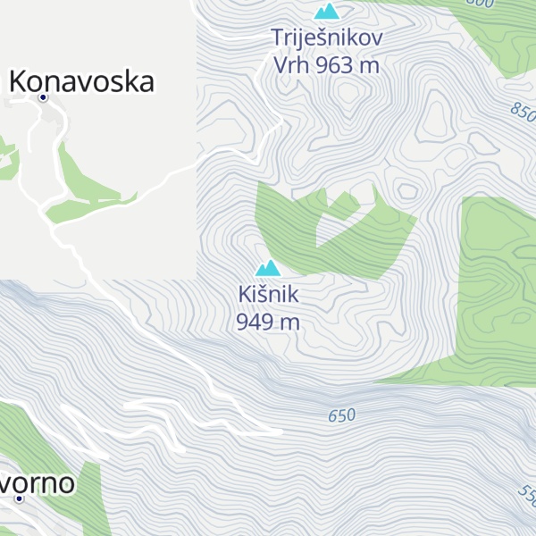 Map of Kišnik