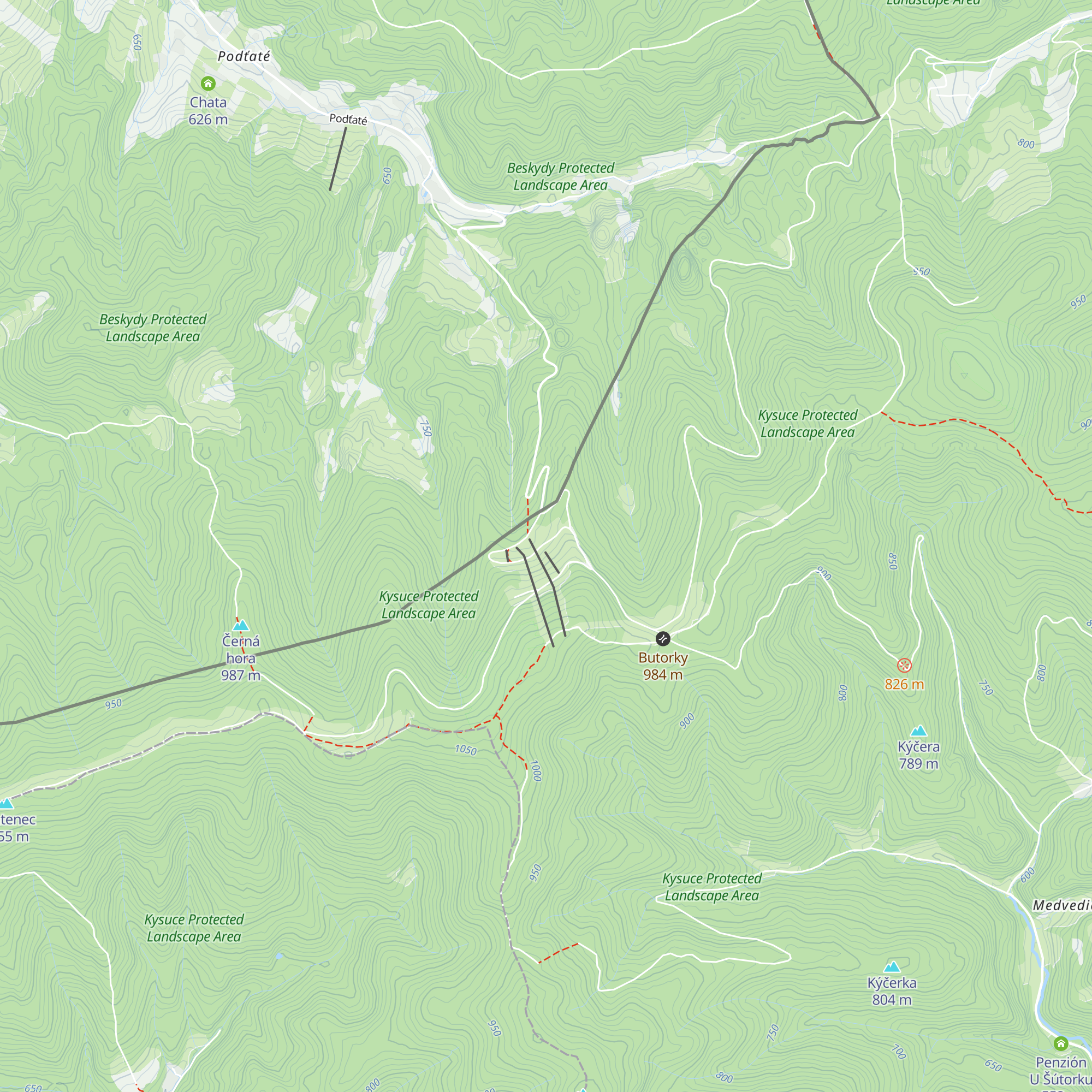 Horský hotel Hájenka map