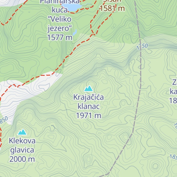 Map of Krajačića klanac