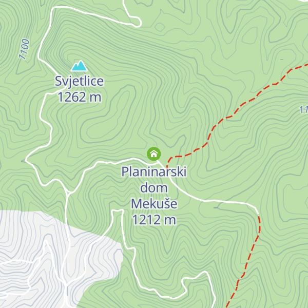 Map of Planinarski dom Mekuše