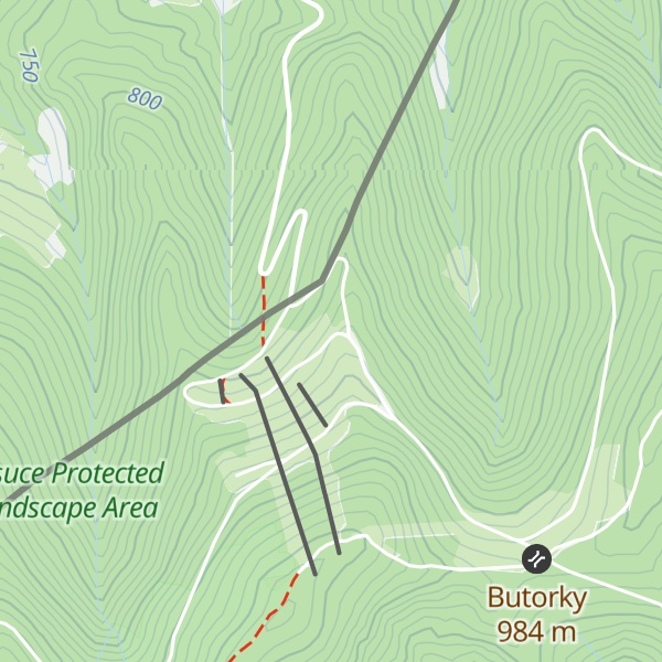 Map of Turistická chata LKJ Zlín