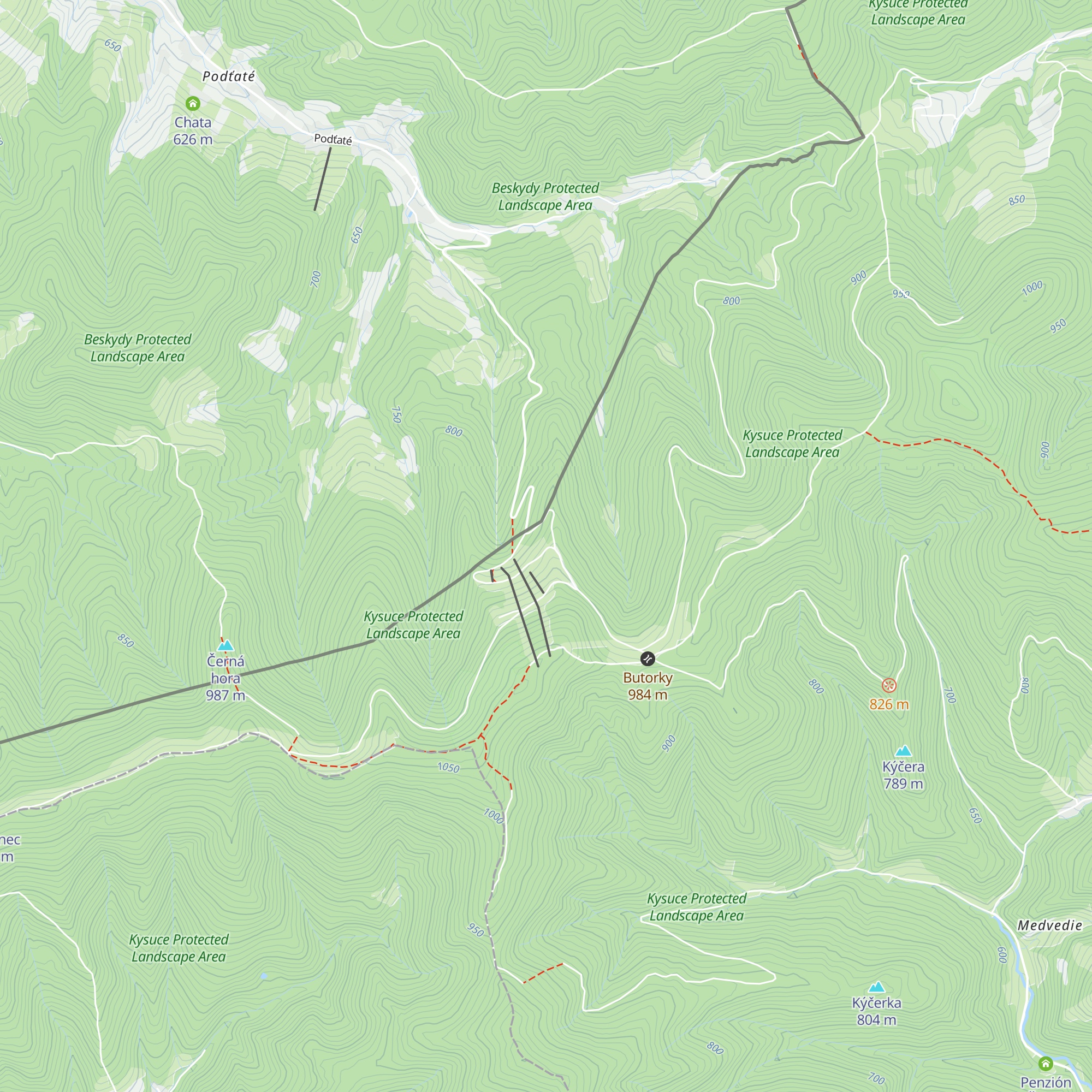 Turistická chata LKJ Zlín map