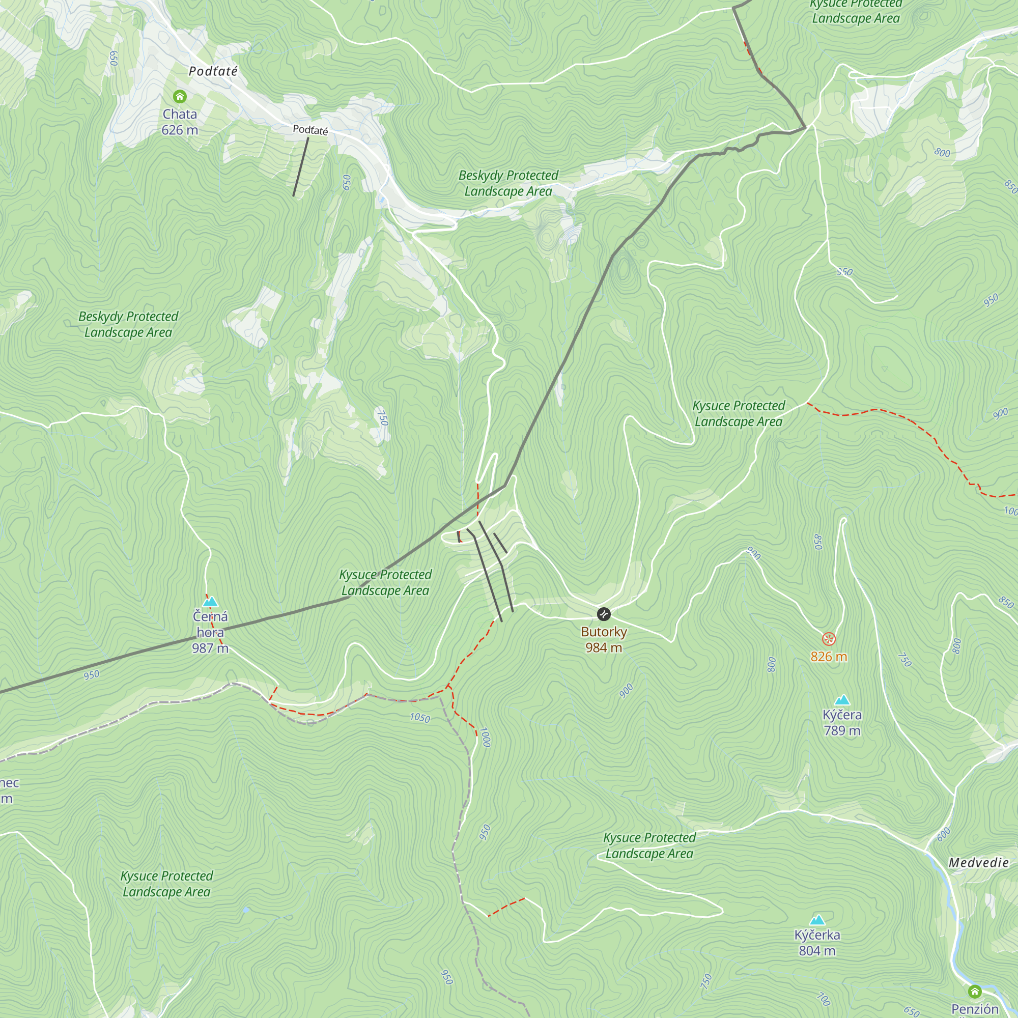 Turistická chata LKJ Zlín map