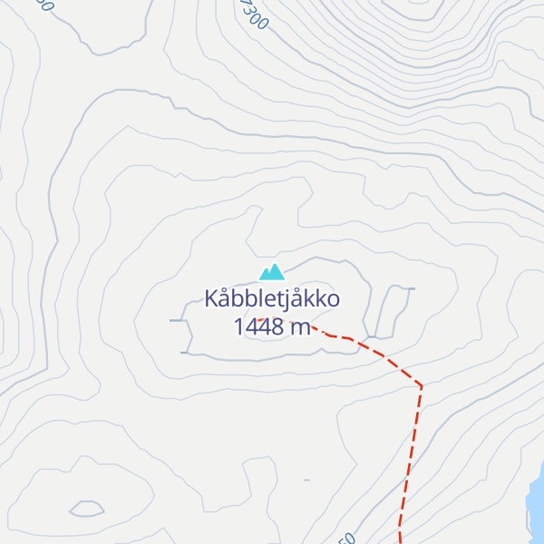 Map of Kåbbletjåkko