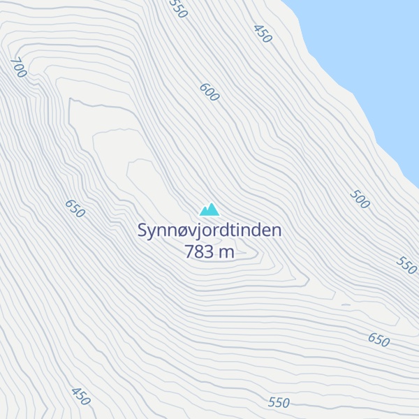Map of Synnøvjordtinden