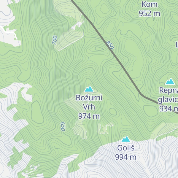 Map of Božurni Vrh