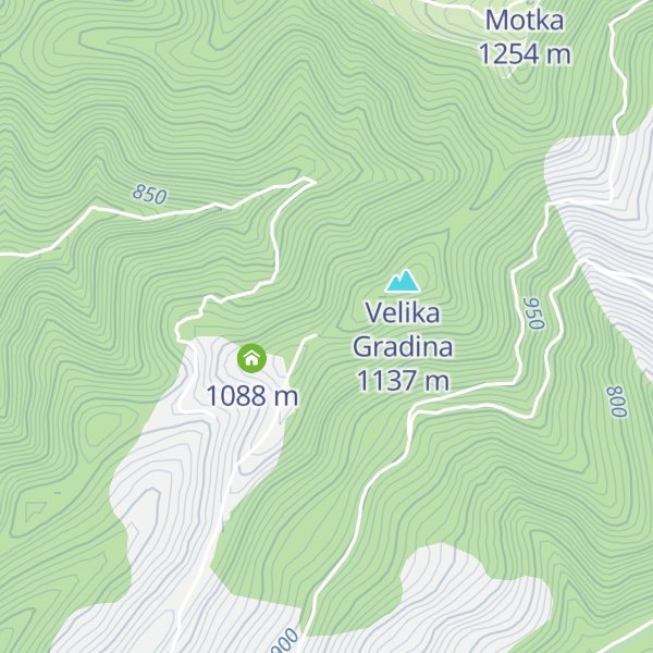 Map of Mala Gradina