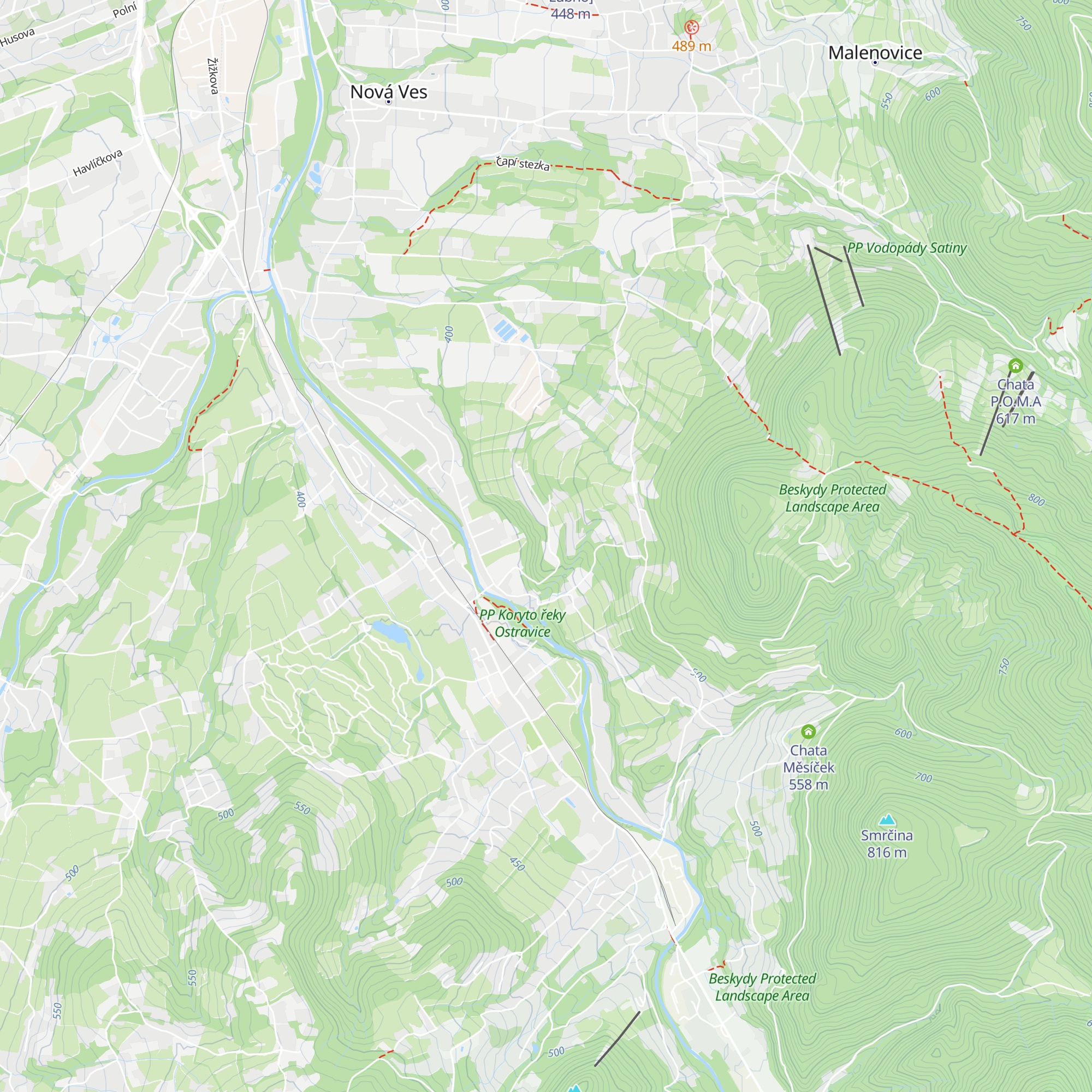 Chata Kaplička map