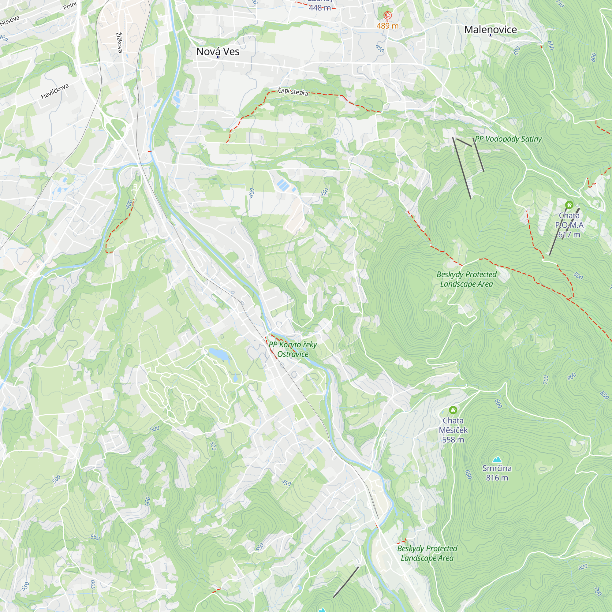 Chata Kaplička map