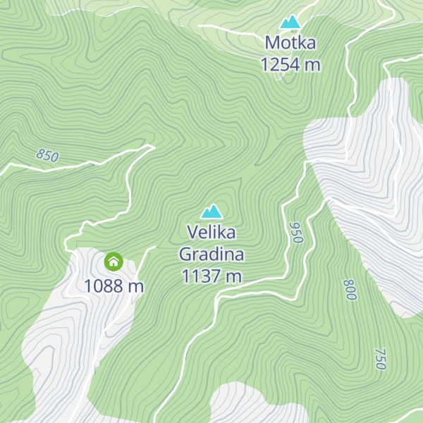 Map of Velika Gradina