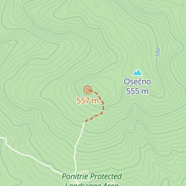 Map of Osečný vrch