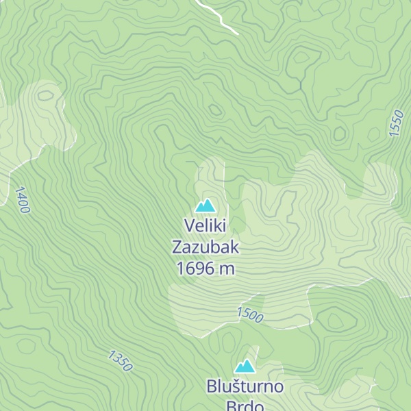 Map of Veliki Zazubak
