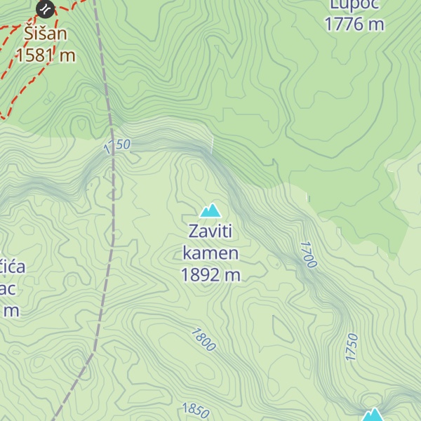 Map of Zaviti kamen