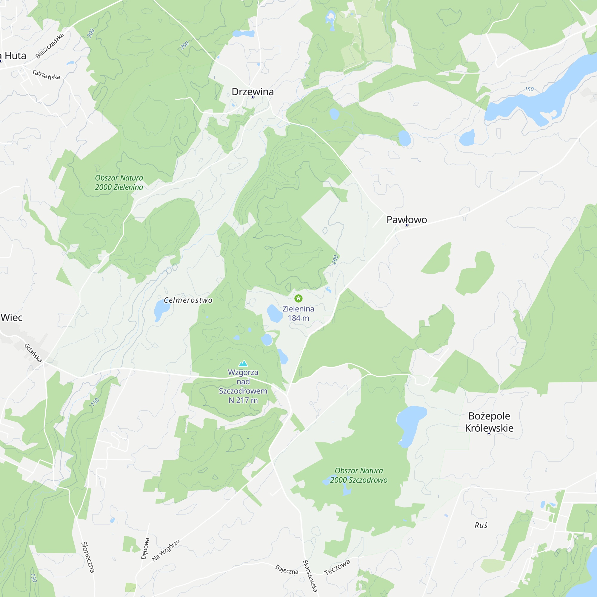 Zielenina map