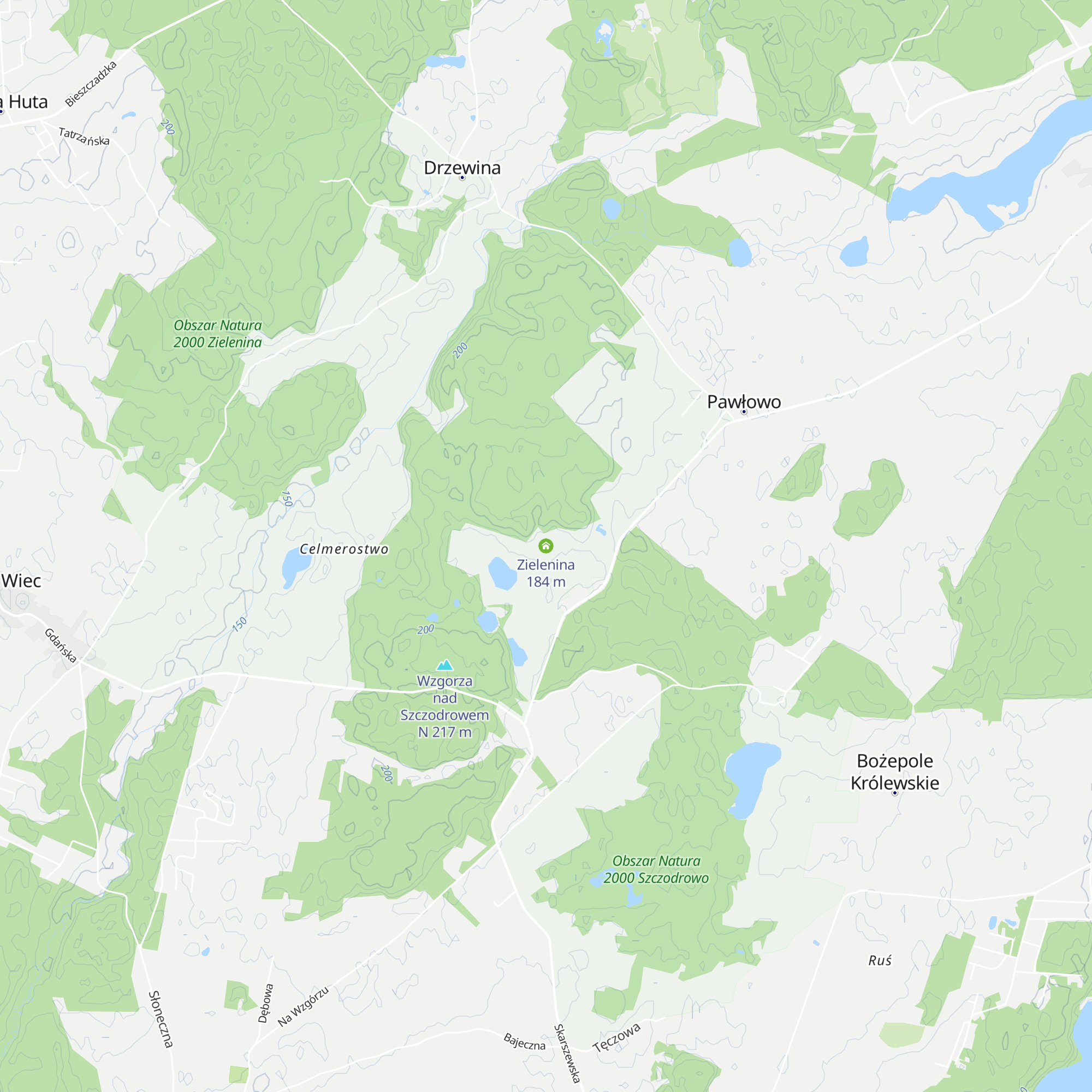 Zielenina map
