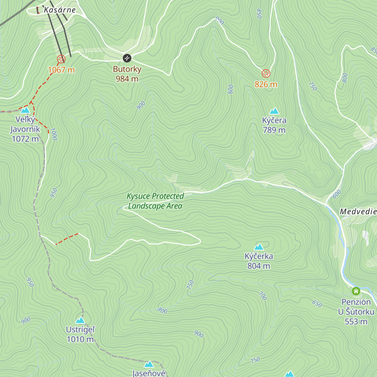 Chata Bariny map