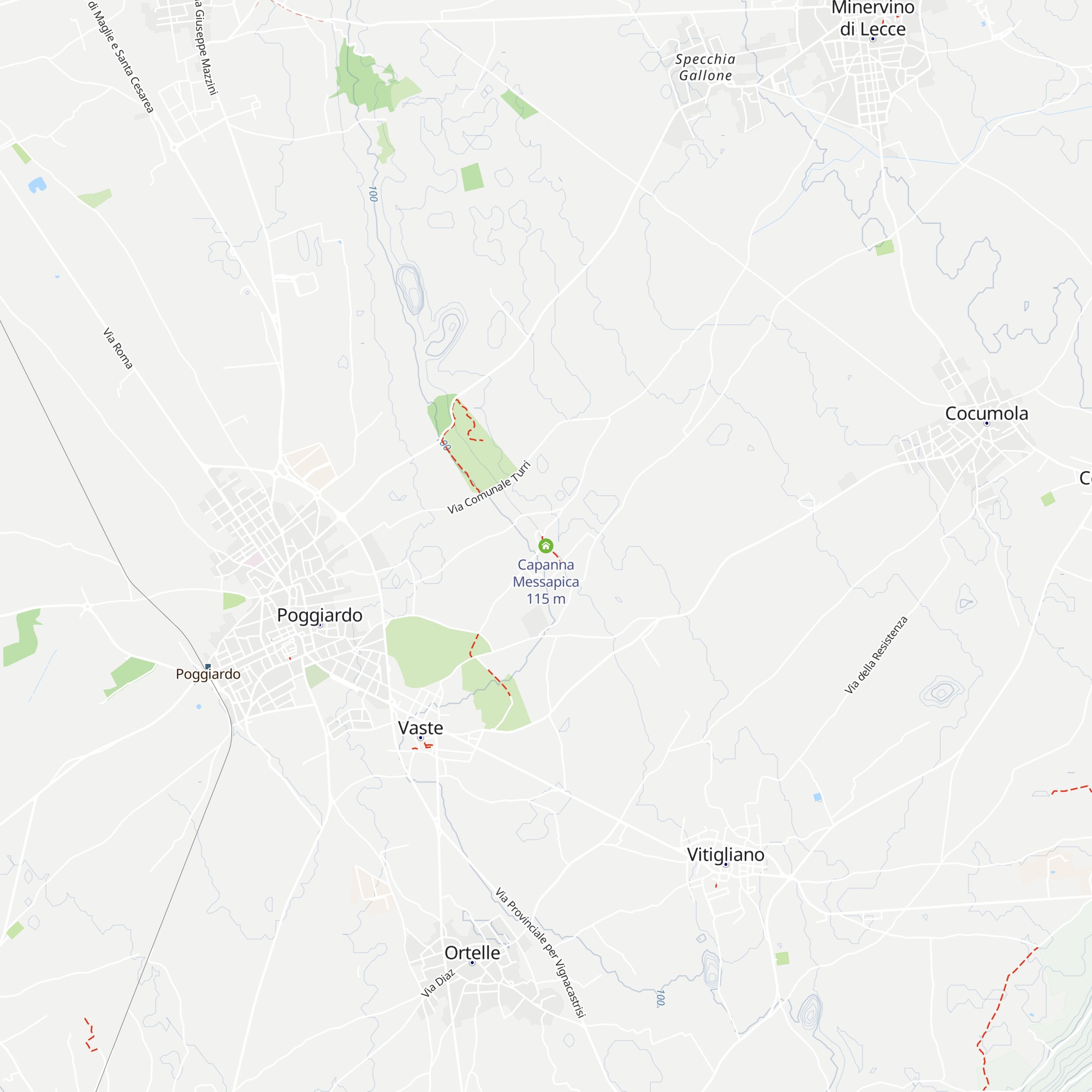 Capanna Messapica map