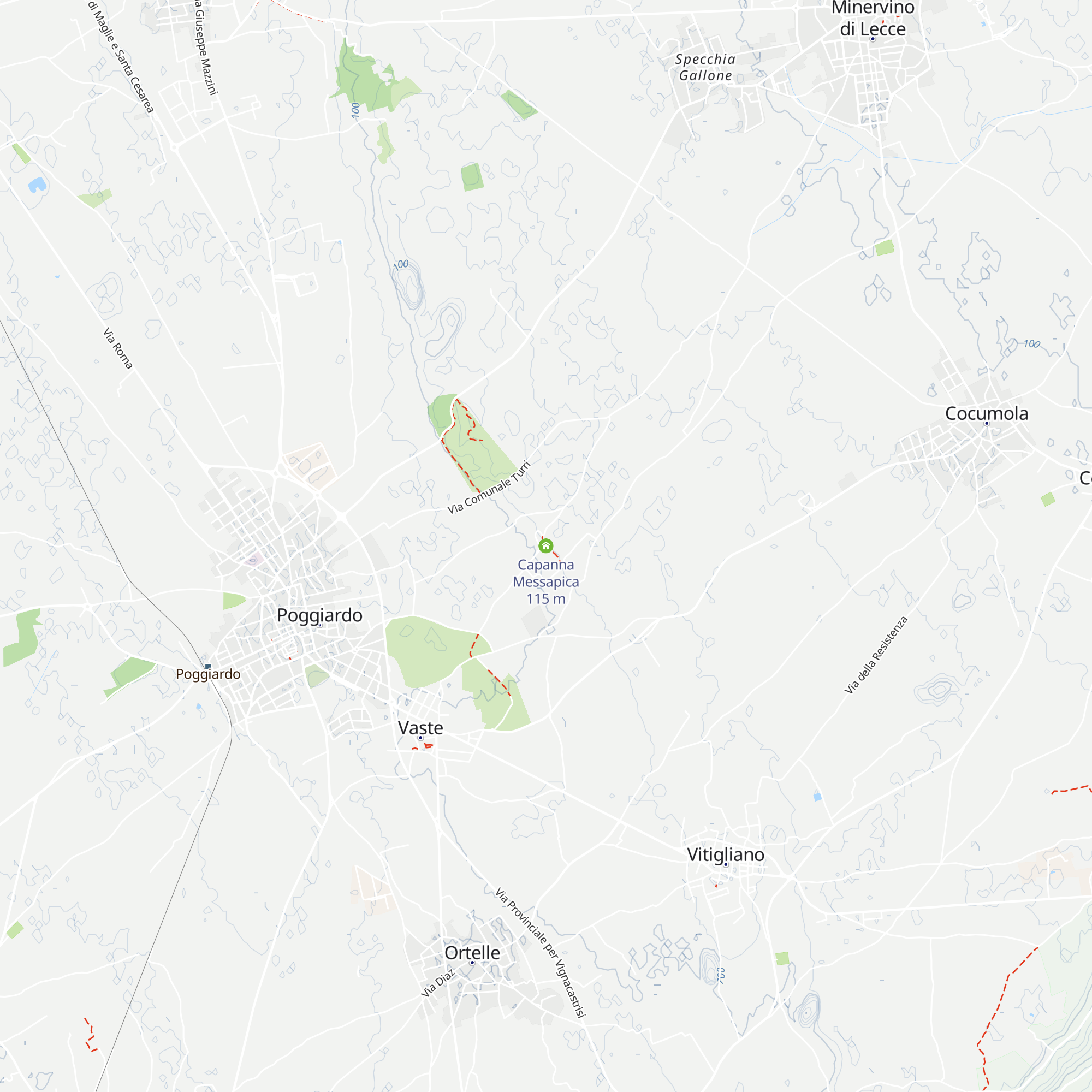 Capanna Messapica map