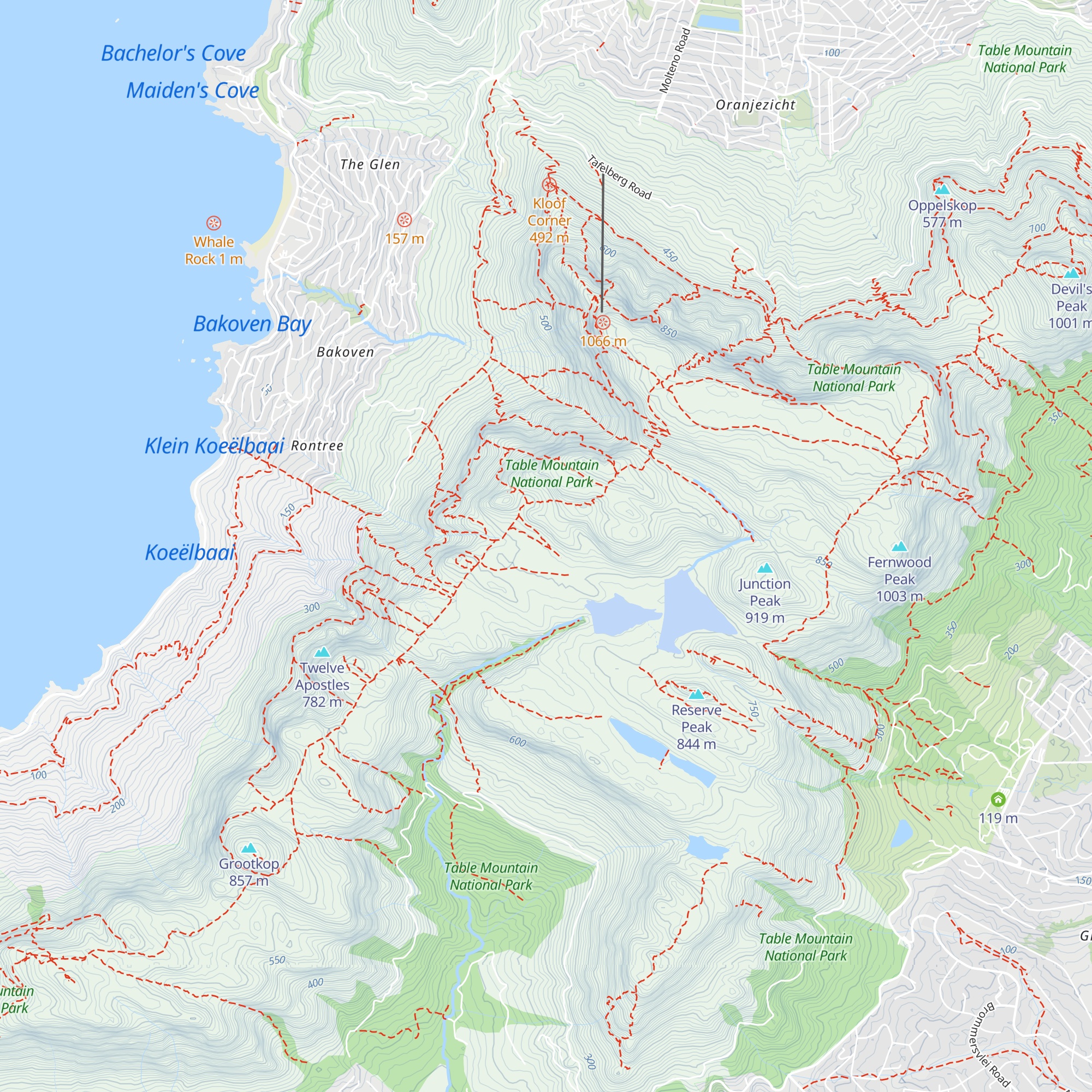 MCSA Table Mountain Hut map