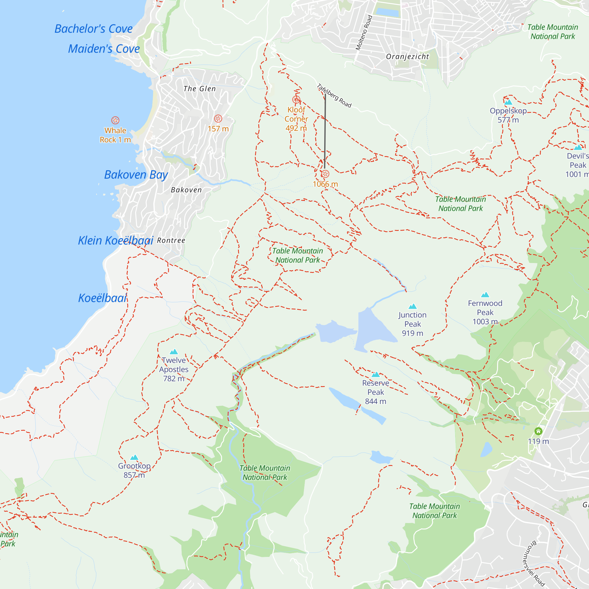 MCSA Table Mountain Hut map
