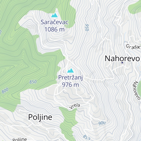 Map of Pretržanj