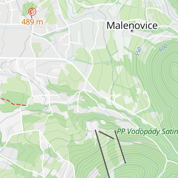 Map of Rajská bouda