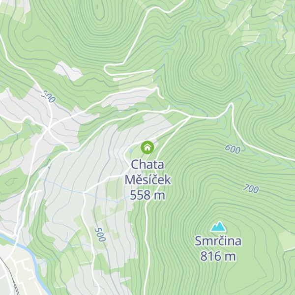 Map of Chata Měsíček