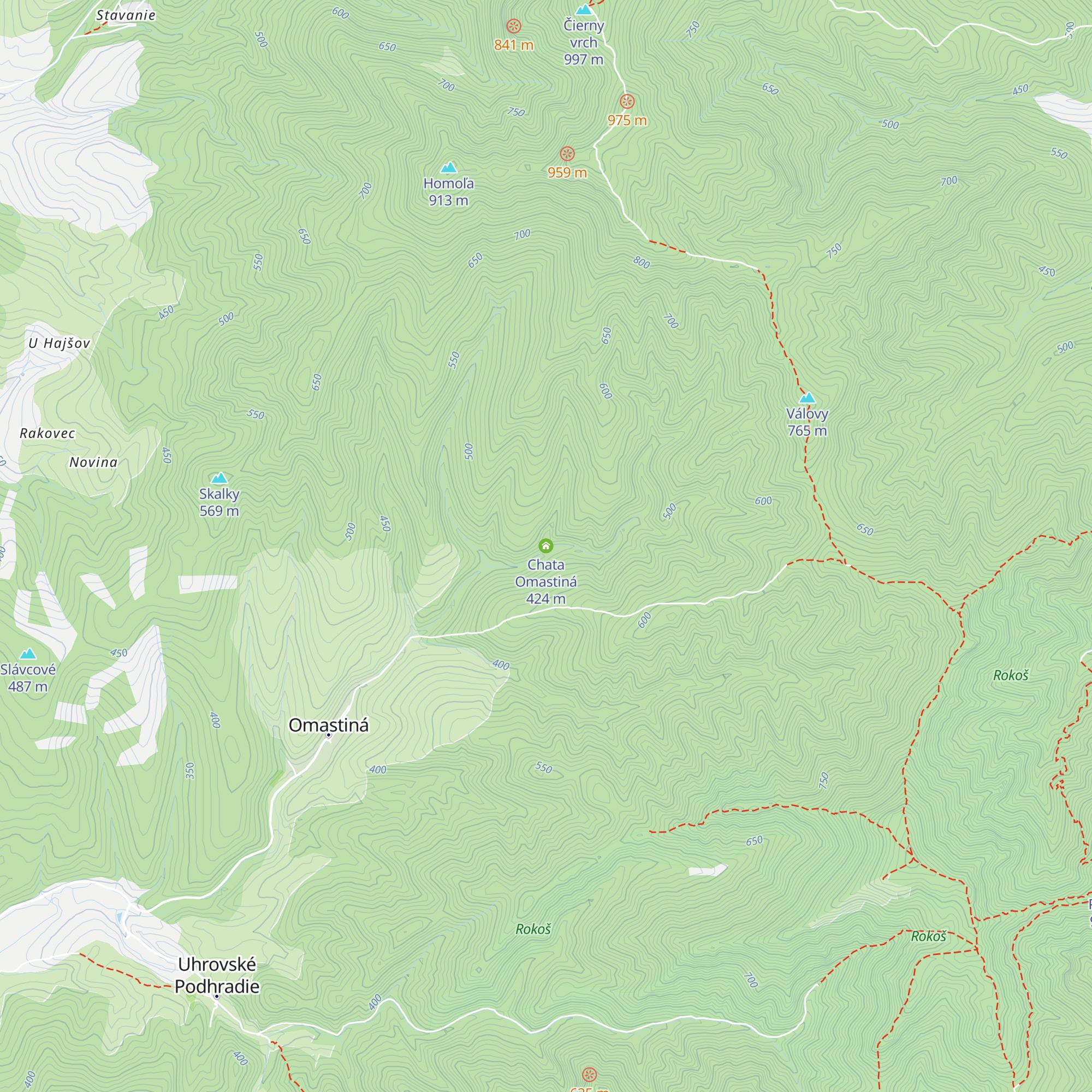 Chata Omastiná map