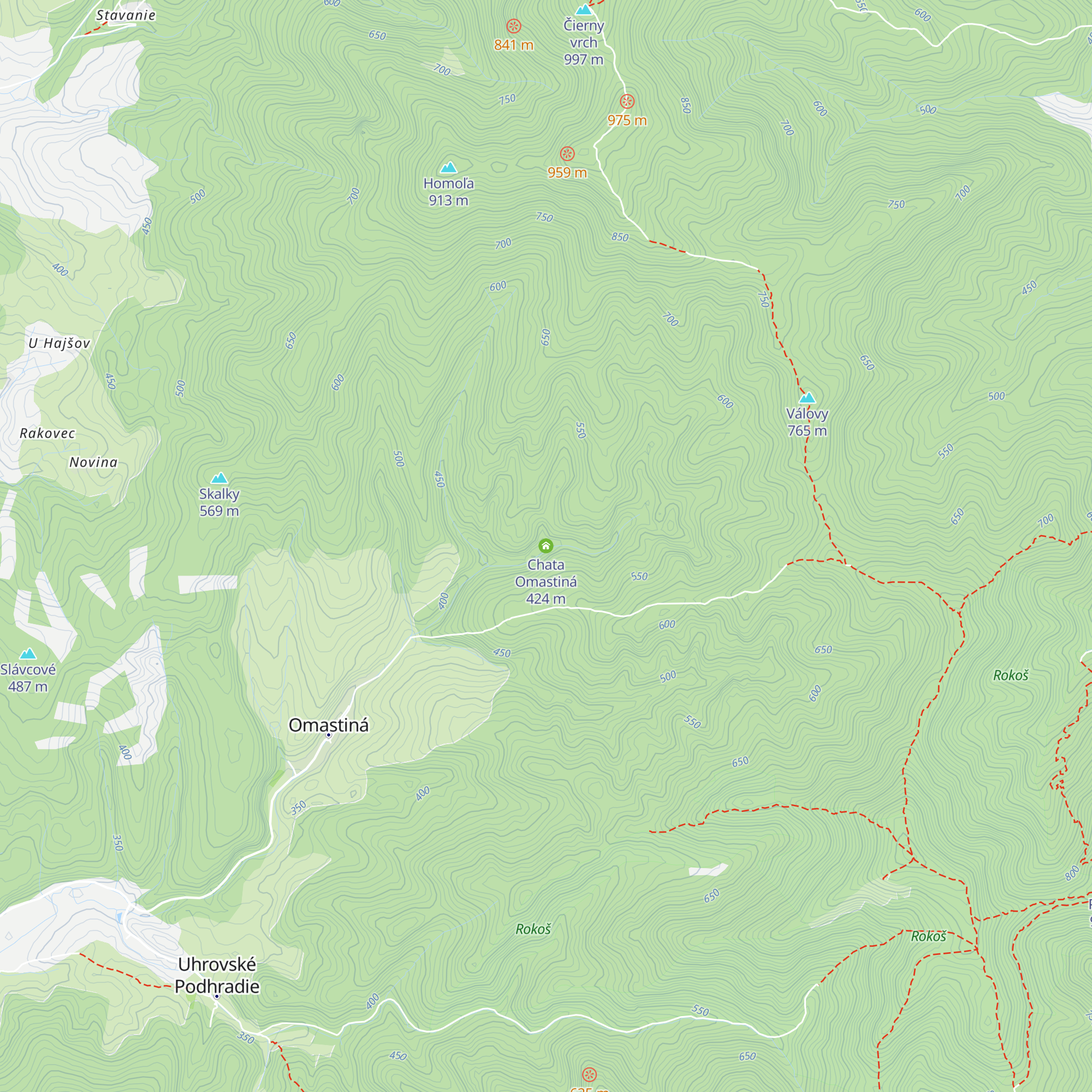 Chata Omastiná map