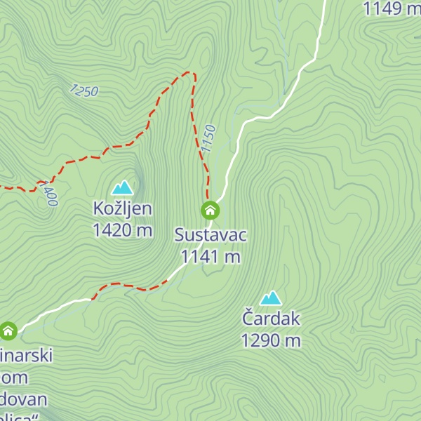 Map of Sustavac
