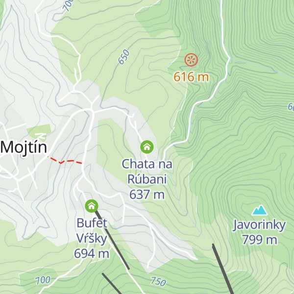 Map of Chata na Rúbani